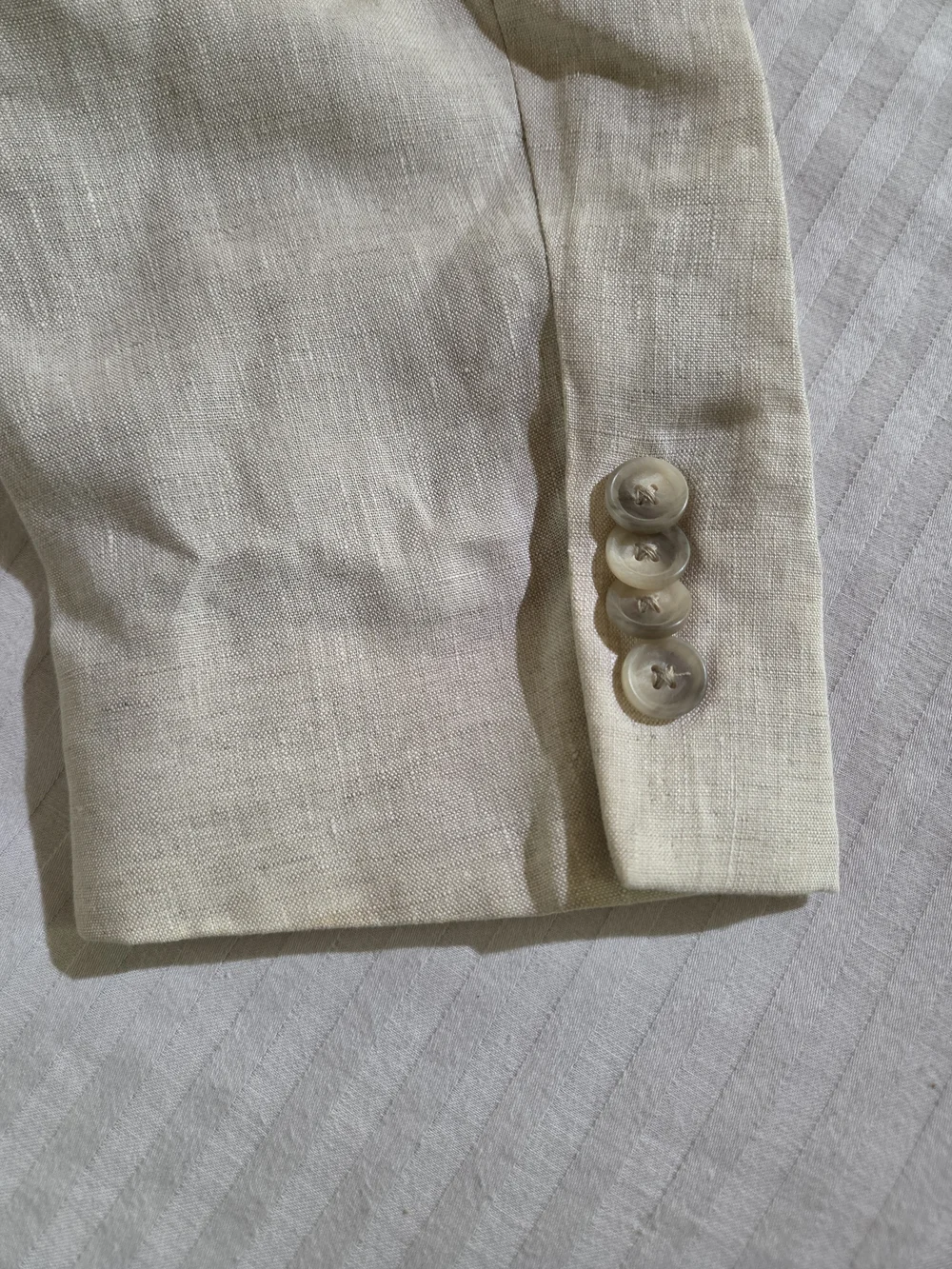 Nordstrom 100% Linen Tan Blazer Sport Coat Fratelli Ormezzano Men's 42R